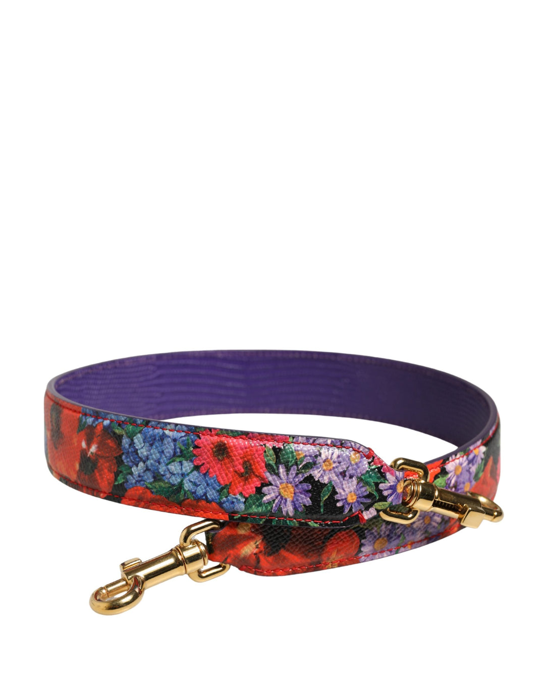 Dolce &amp; Gabbana Multicolor Floral Leather Bag Accessory Shoulder Strap