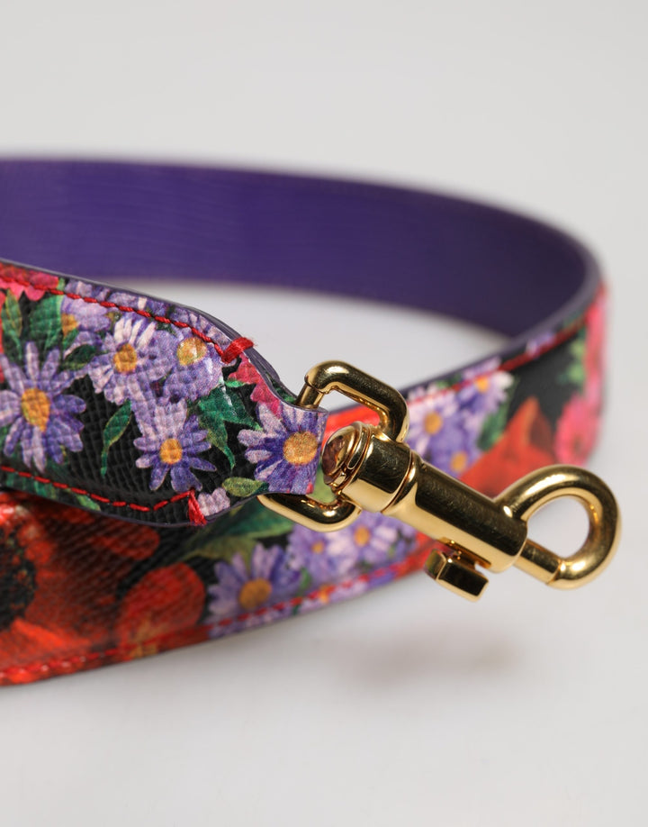 Dolce &amp; Gabbana Multicolor Floral Leather Bag Accessory Shoulder Strap