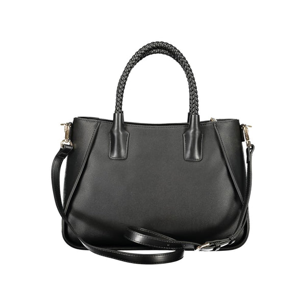 Mario Valentino - Nero Poliuretano Women’s Bag with Adjustable Shoulder Strap