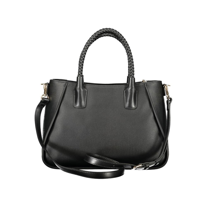 Mario Valentino - Nero Poliuretano Women’s Bag with Adjustable Shoulder Strap