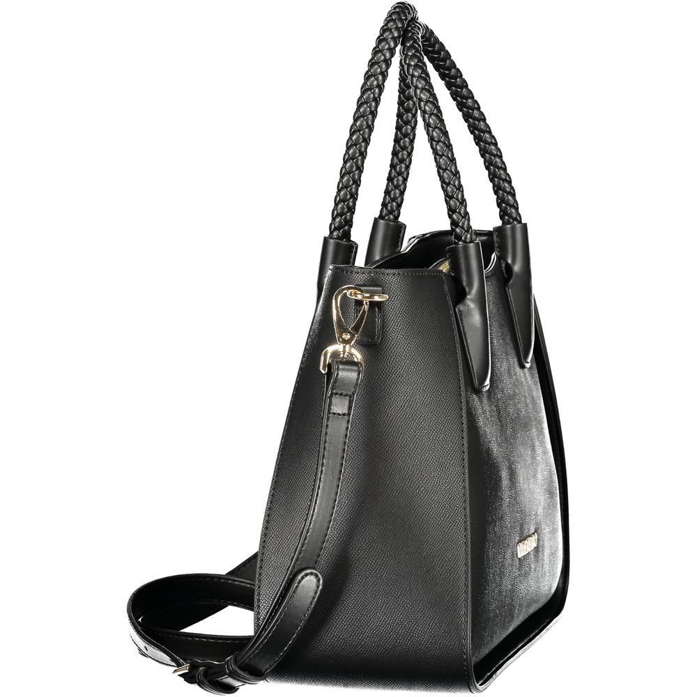 Mario Valentino - Nero Poliuretano Women’s Bag with Adjustable Shoulder Strap