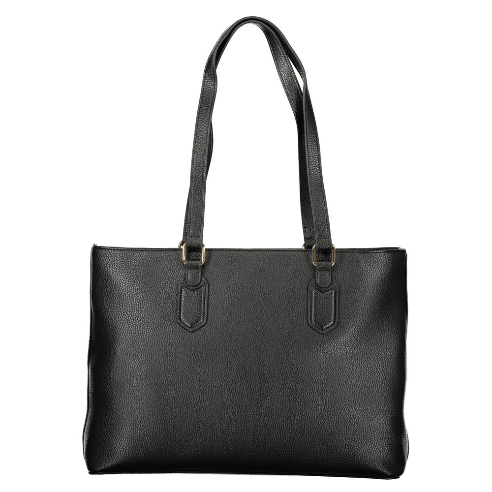 Mario Valentino - Nero Poliuretano Womens Bag with Internal Pocket and Phone Spaces