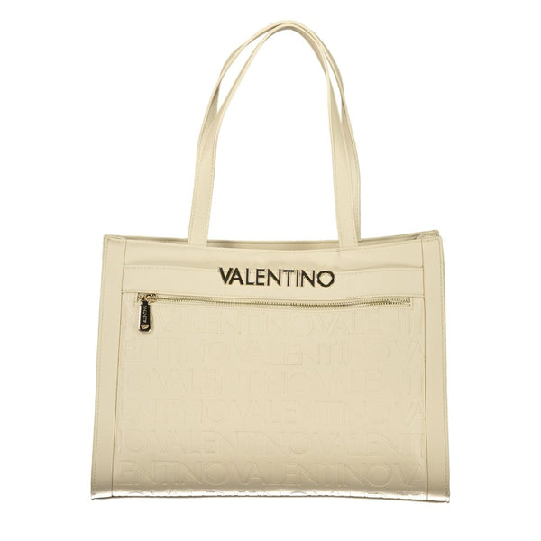 Mario Valentino - Beige Polyurethane Womens Bag With Multiple Pockets