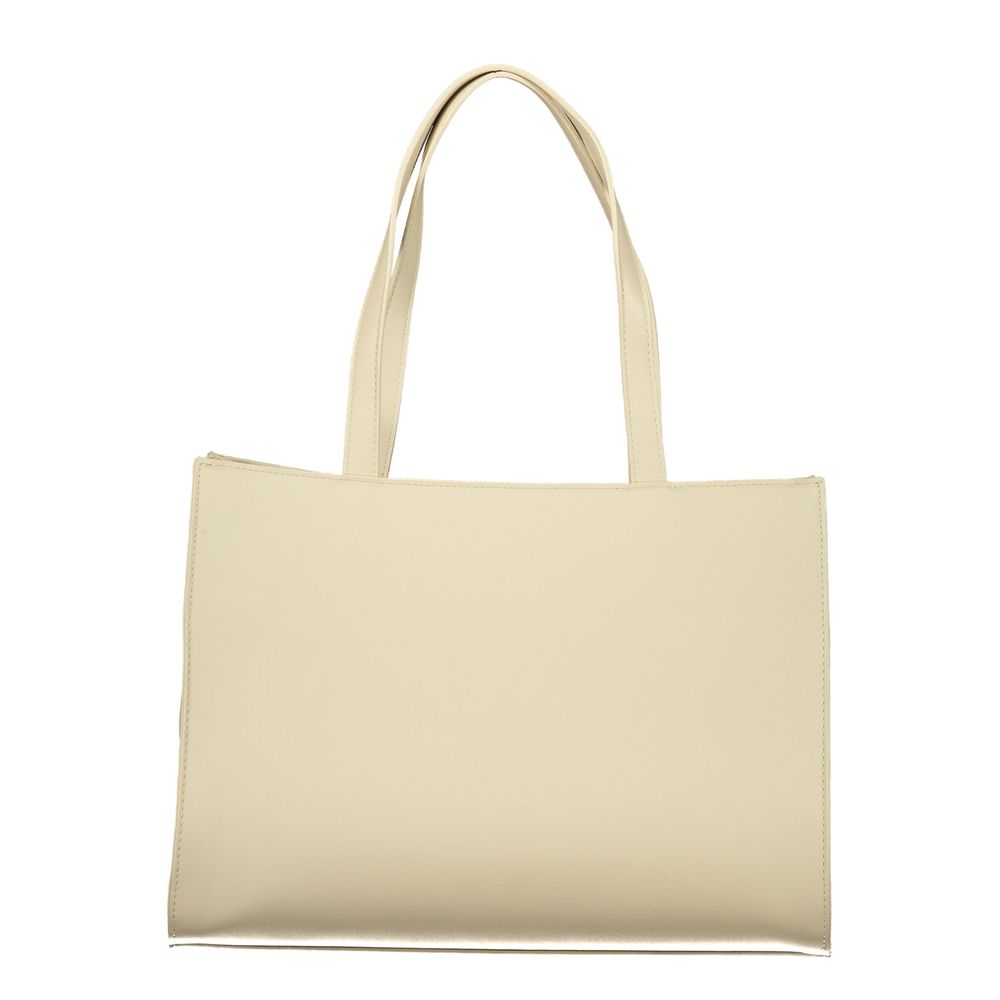 Mario Valentino - Beige Polyurethane Womens Bag With Multiple Pockets