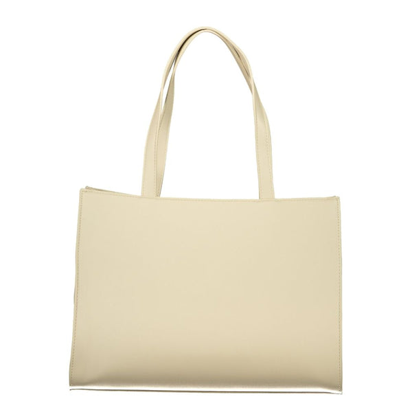 Mario Valentino - Beige Polyurethane Womens Bag With Multiple Pockets