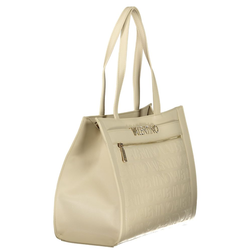 Mario Valentino - Beige Polyurethane Womens Bag With Multiple Pockets