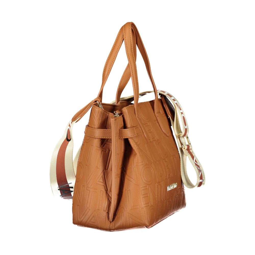 Mario Valentino - Brown Polyurethane Women’s Bag with Adjustable Shoulder Strap