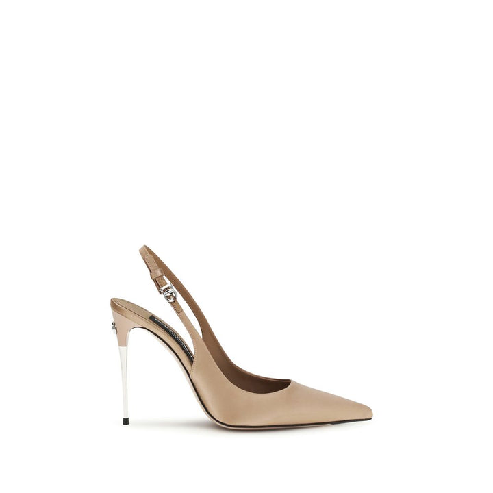 Dolce &amp; Gabbana Beige Silk High Heel Pumps