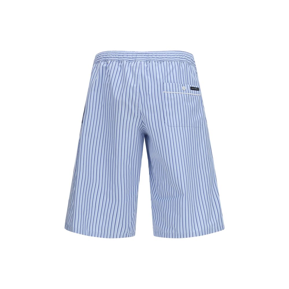 Dolce &amp; Gabbana Blue Cotton Bermuda Shorts