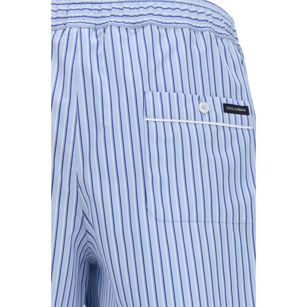Dolce &amp; Gabbana Blue Cotton Bermuda Shorts