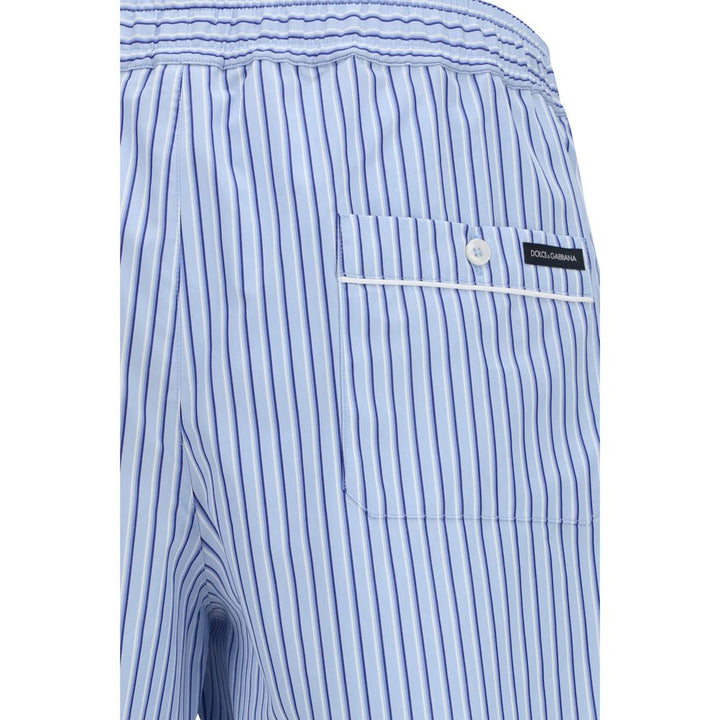 Dolce &amp; Gabbana Blue Cotton Bermuda Shorts