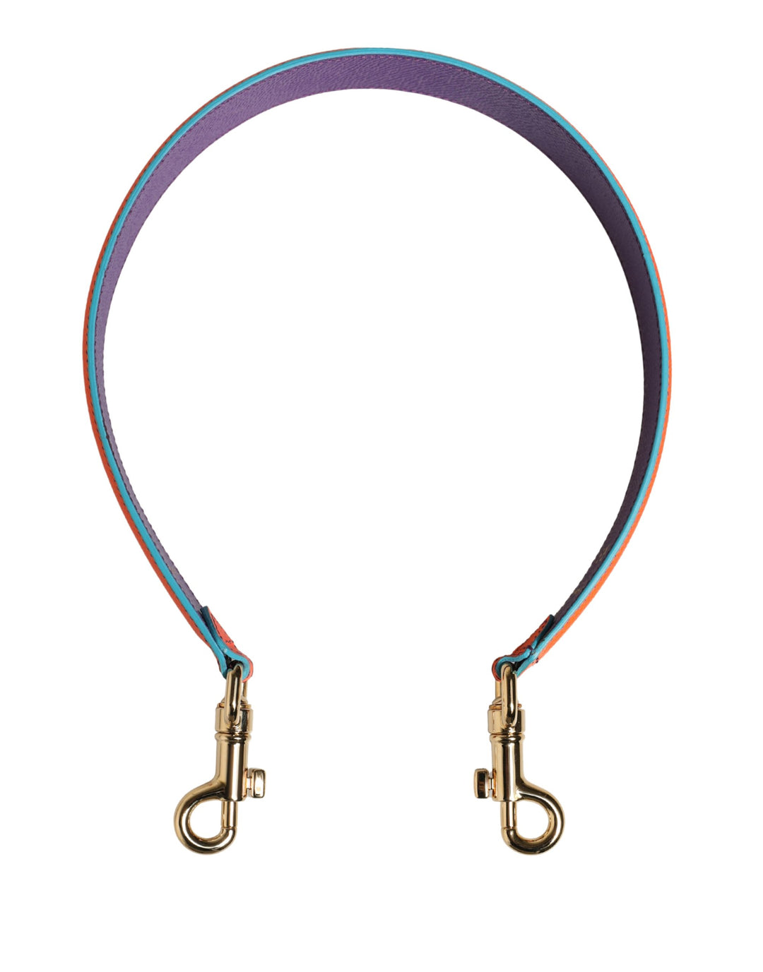 Dolce &amp; Gabbana Orange Purple Calf Leather Bag Accessory  Shoulder Strap