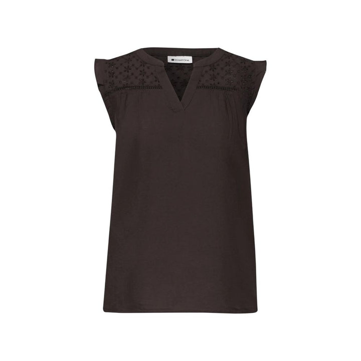 Street One Brown Cotton Blouse