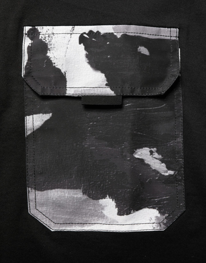 Dolce &amp; Gabbana Black Camouflage Pocket Oversized T-shirt