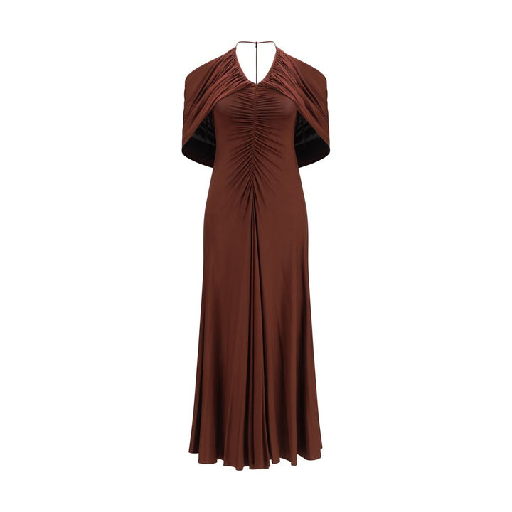 Self-Portrait Brown Viscose Casual Dress