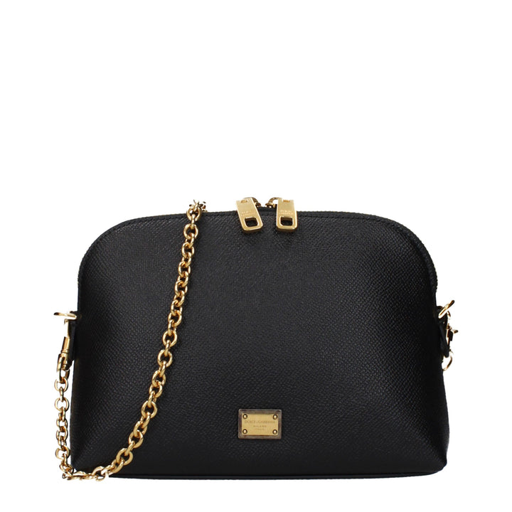 Dolce &amp; Gabbana Black Leather Shoulder Bag