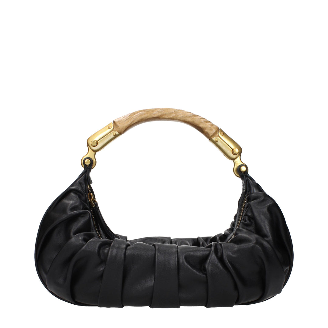 Balmain - Black Leather Handbag