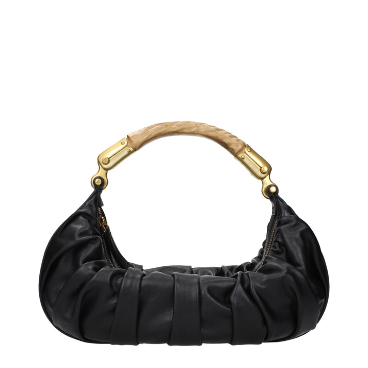 Balmain - Black Leather Handbag