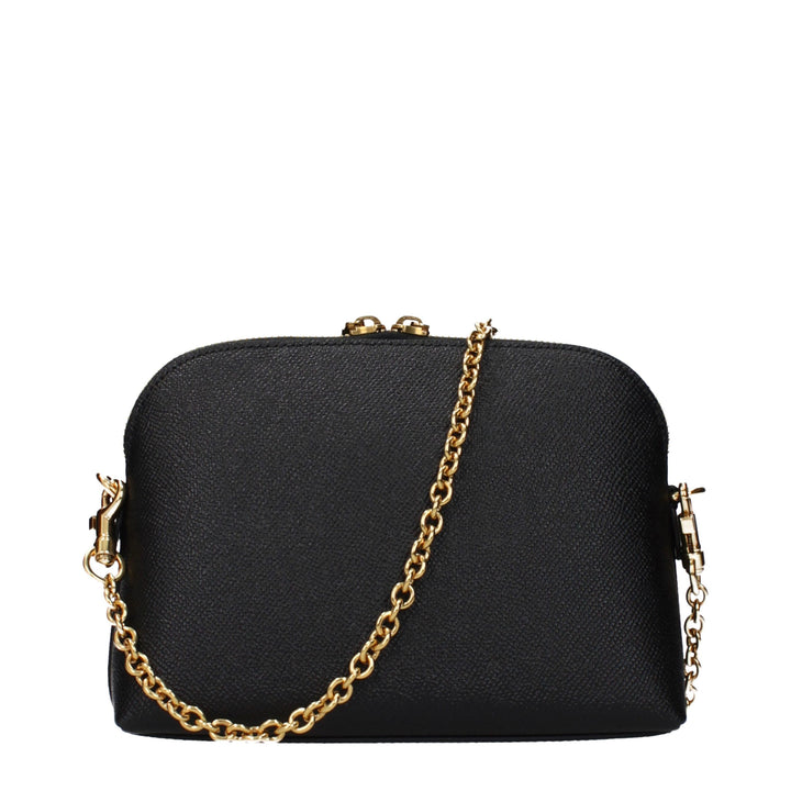 Dolce &amp; Gabbana Black Leather Shoulder Bag