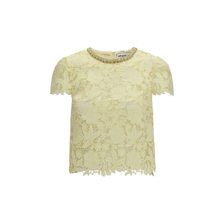 Self-Portrait Bicolor Polyester Blouse