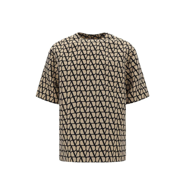 Valentino Brown Silk T-Shirt