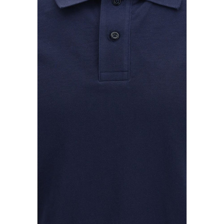 Moose Knuckles Blue Cotton Polo Shirt