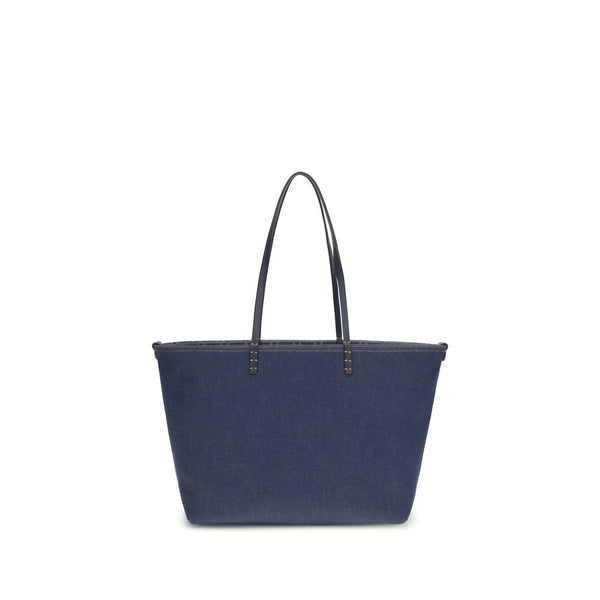Fendi - Blue Cotton Shoulder Bag