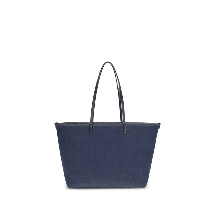 Fendi - Blue Cotton Shoulder Bag