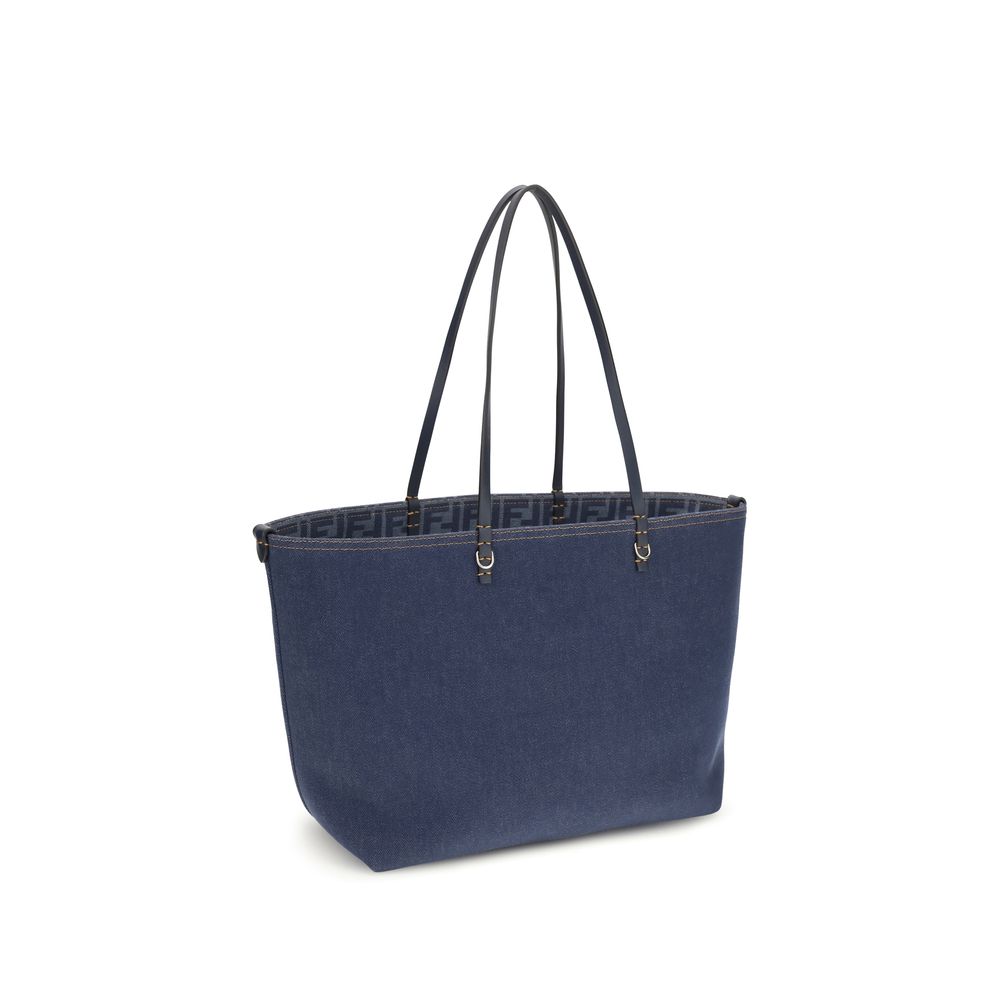 Fendi - Blue Cotton Shoulder Bag