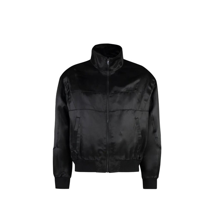 Saint Laurent Black Silk Bomber