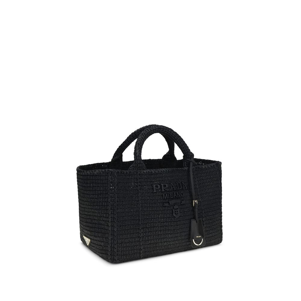 Prada - Black Viscose Shoulder Bag