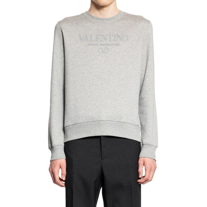 Valentino Garavani Gray Cotton Sweatshirt