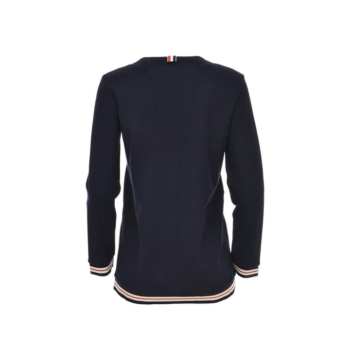 Thom Browne Blue Cotton Cardigan
