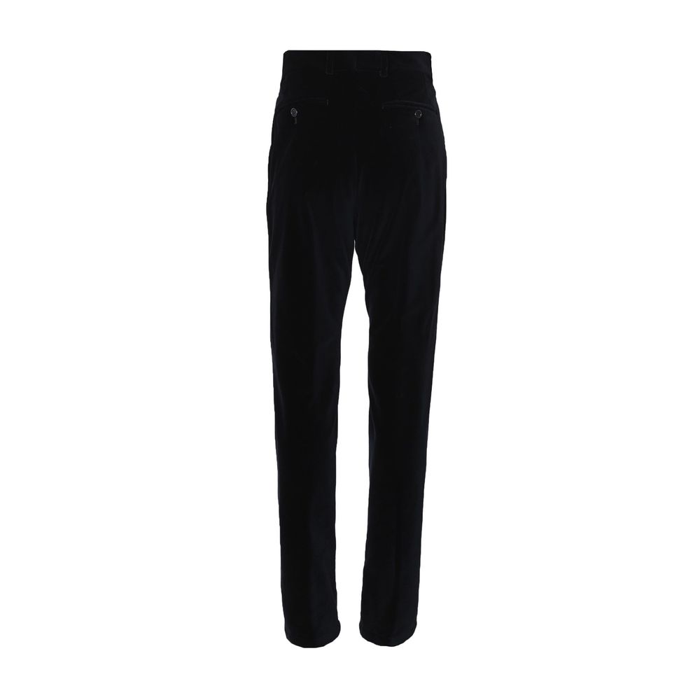 Dolce &amp; Gabbana Black Cotton Casual Pants
