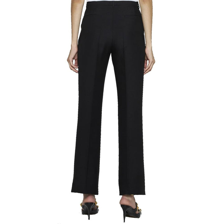 Valentino Garavani Black Silk Flared Pants