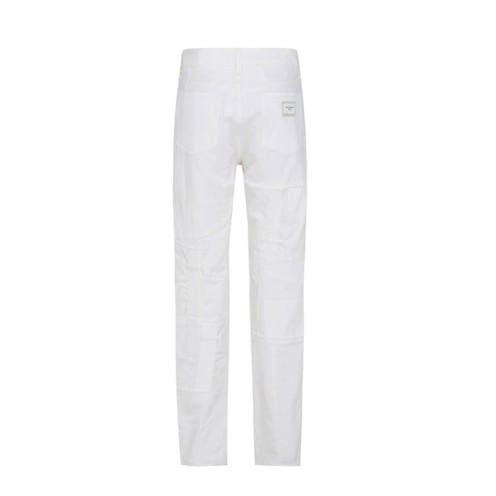 Dolce &amp; Gabbana White Cotton Straight-Leg Jeans