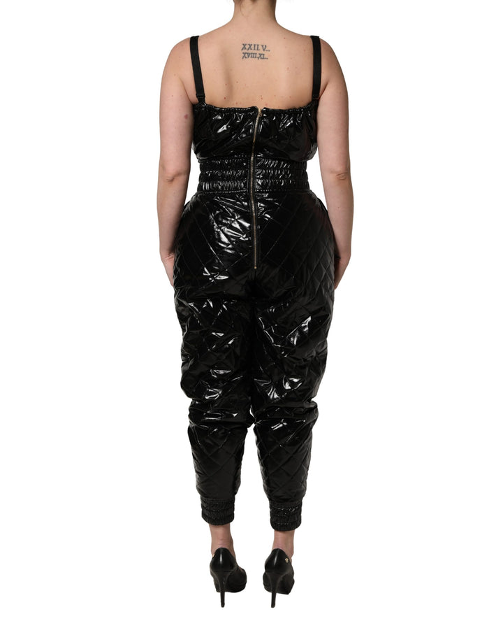 Dolce &amp; Gabbana Black Sleeveless Romper Jumpsuit Dress