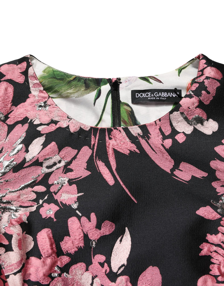 Dolce &amp; Gabbana Multicolor Floral Brocade A-line Mini Dress
