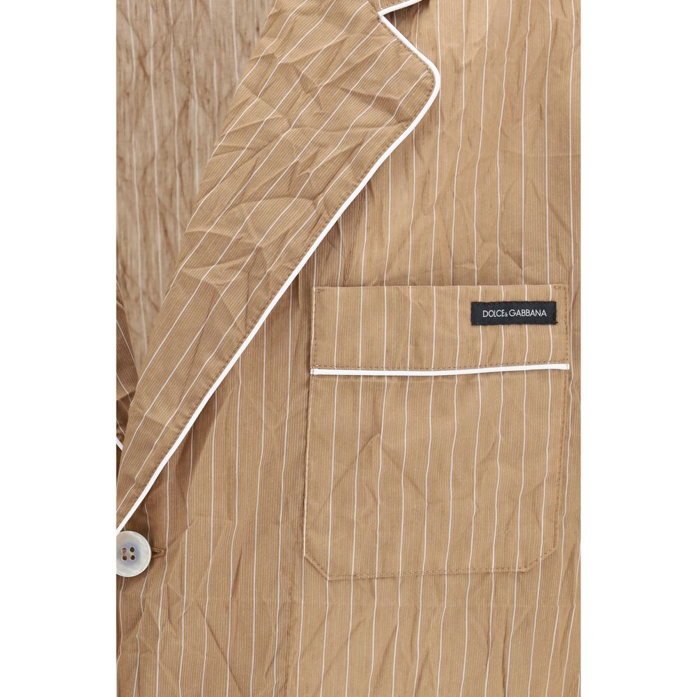 Dolce &amp; Gabbana Beige Linen Robe