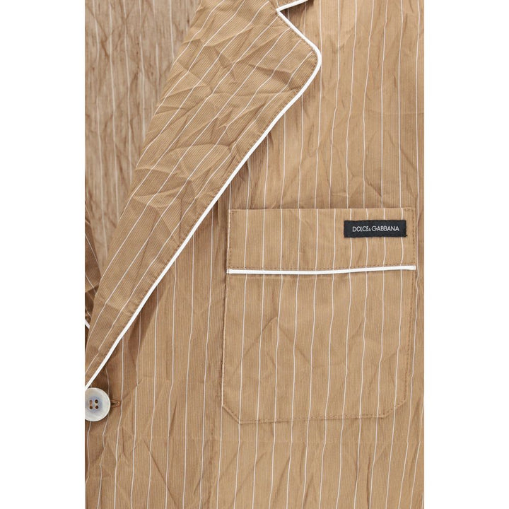 Dolce &amp; Gabbana Beige Linen Robe