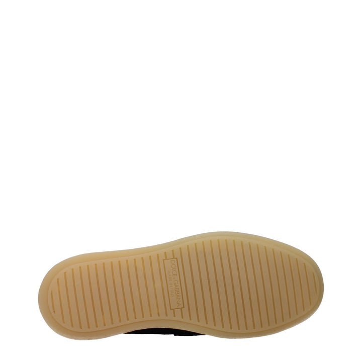 Dolce &amp; Gabbana Blue Leather Slip-On Loafers