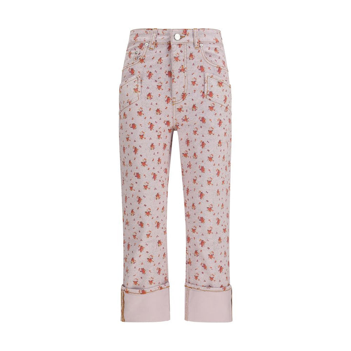 Ganni Multicolor Cotton Cropped Pants