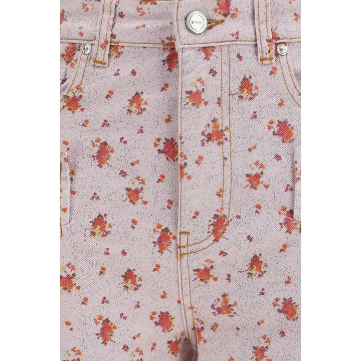 Ganni Multicolor Cotton Cropped Pants