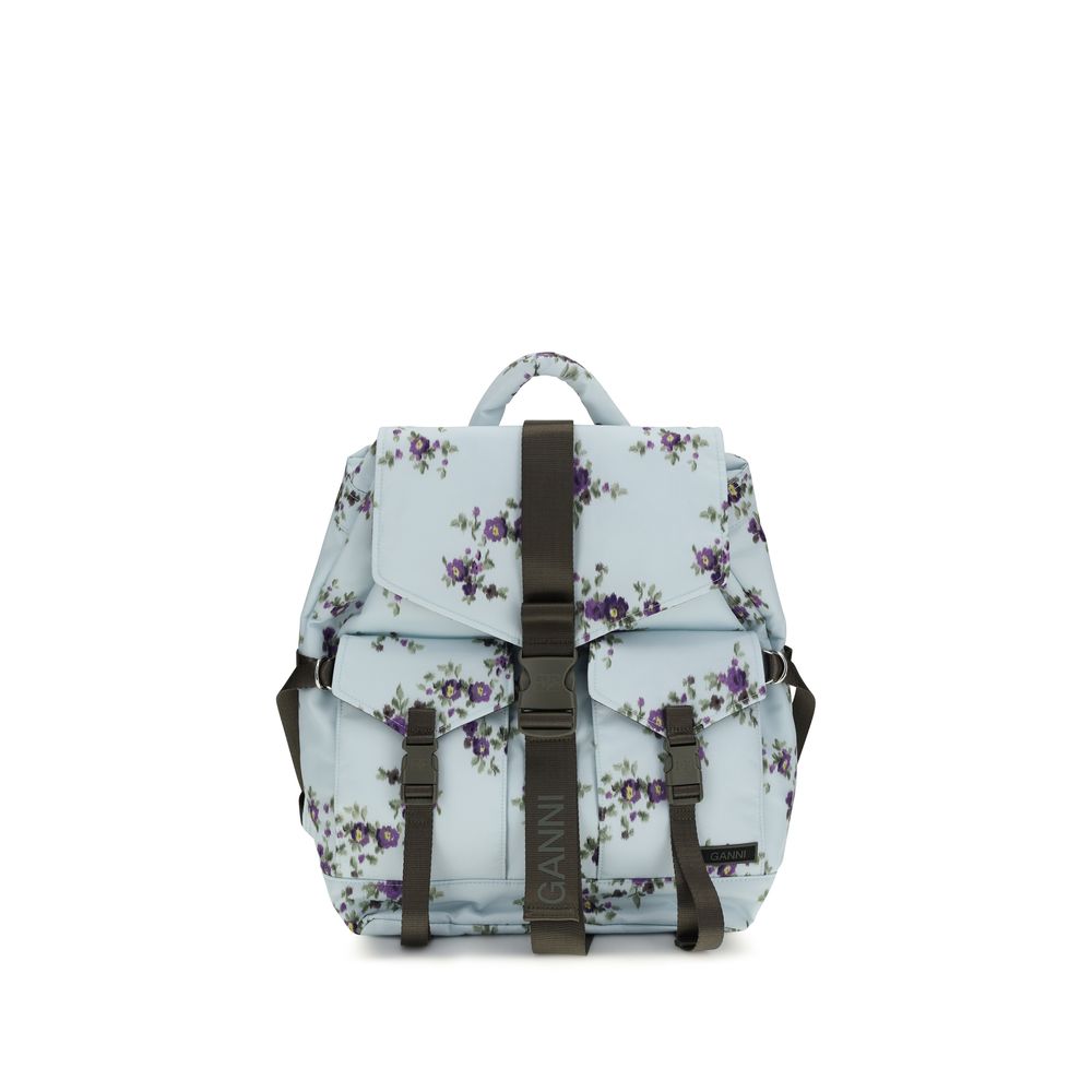 Ganni - Blue Polyester Backpack