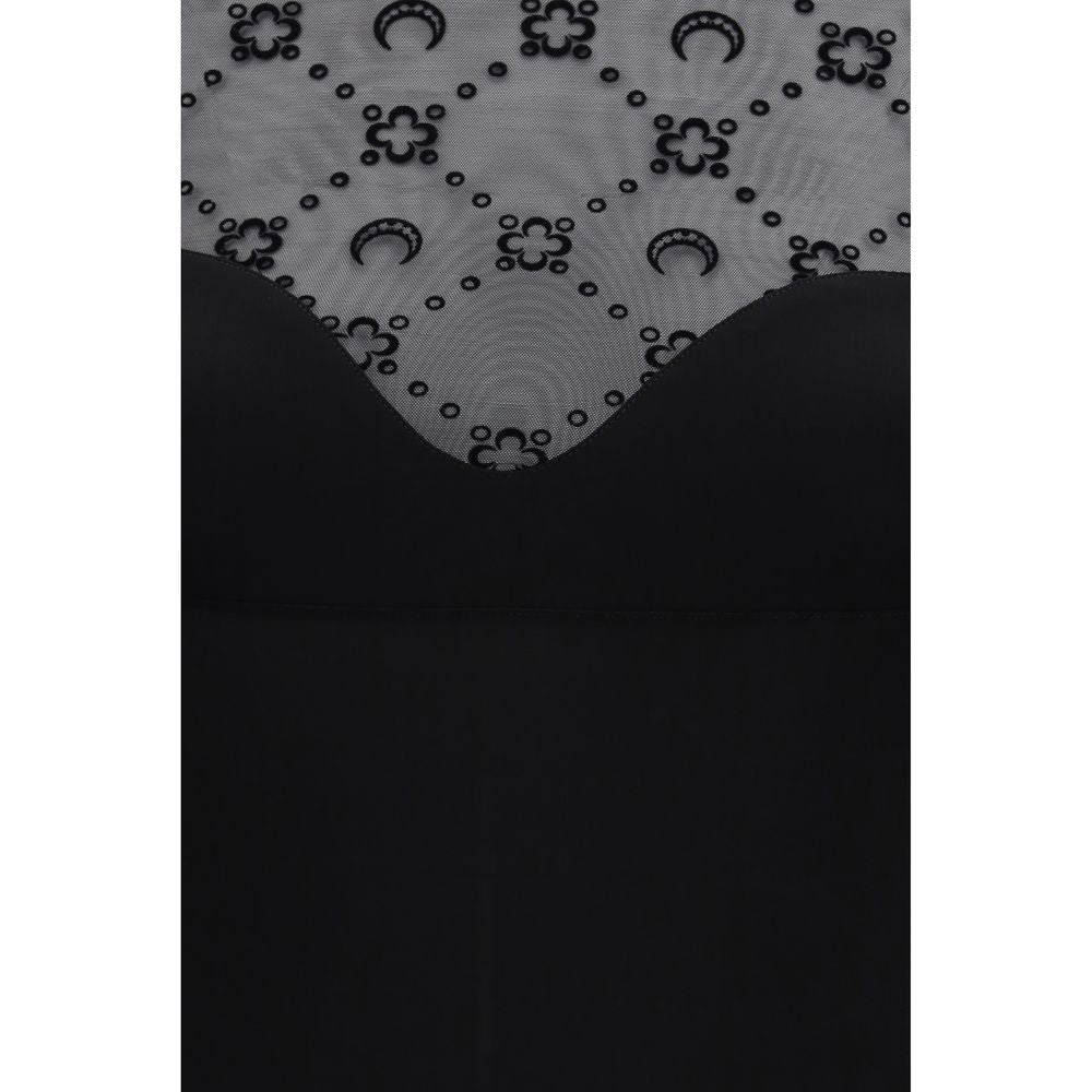 Marine Serre Black Polyamide Casual Dress
