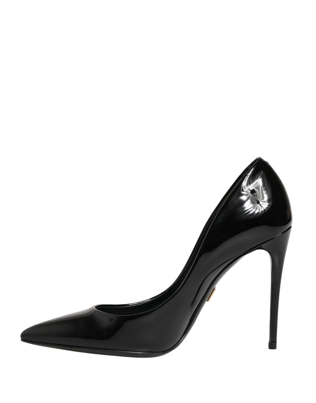 Dolce &amp; Gabbana Black Calf Leather Stiletto Heels Pumps Shoes