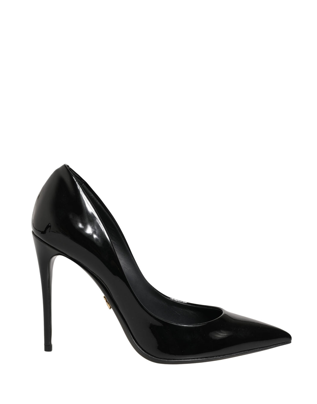 Dolce &amp; Gabbana Black Calf Leather Stiletto Heels Pumps Shoes
