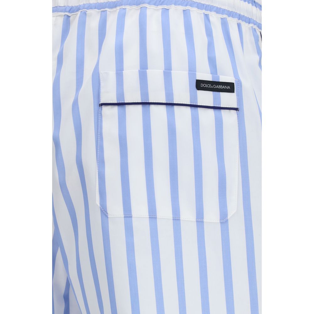 Dolce &amp; Gabbana Blue Cotton Bermuda Shorts
