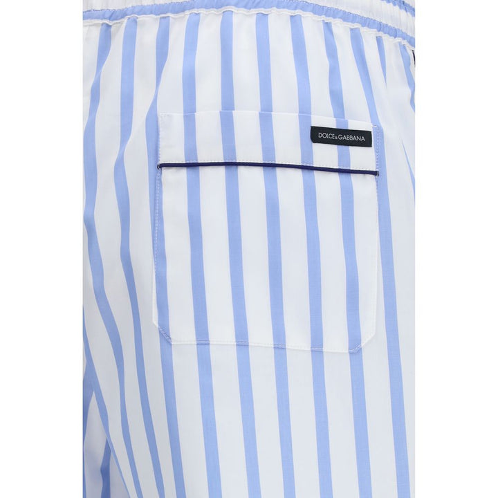 Dolce &amp; Gabbana Blue Cotton Bermuda Shorts
