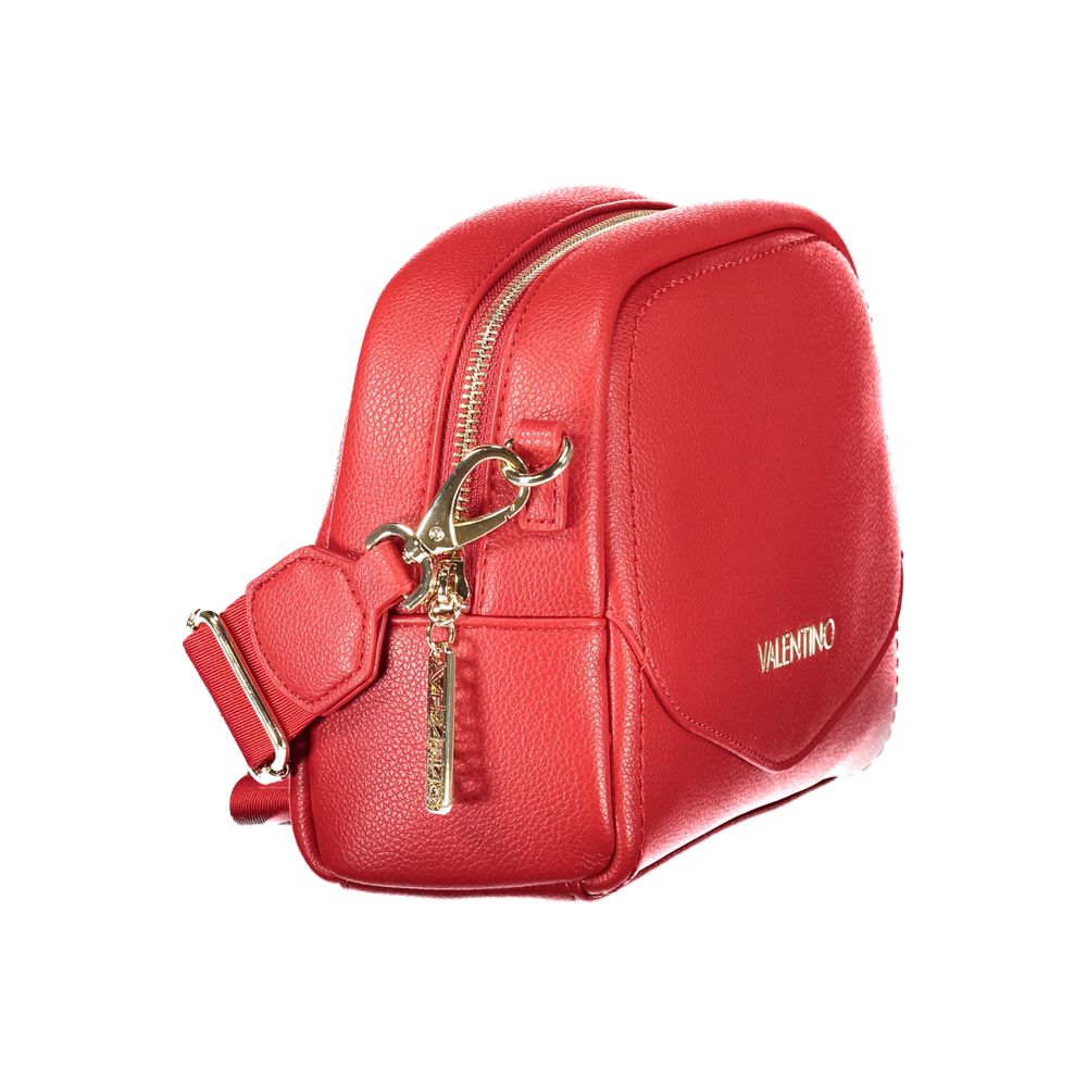 Mario Valentino - Rosso Polyurethane Women’s Bag with Adjustable Shoulder Strap